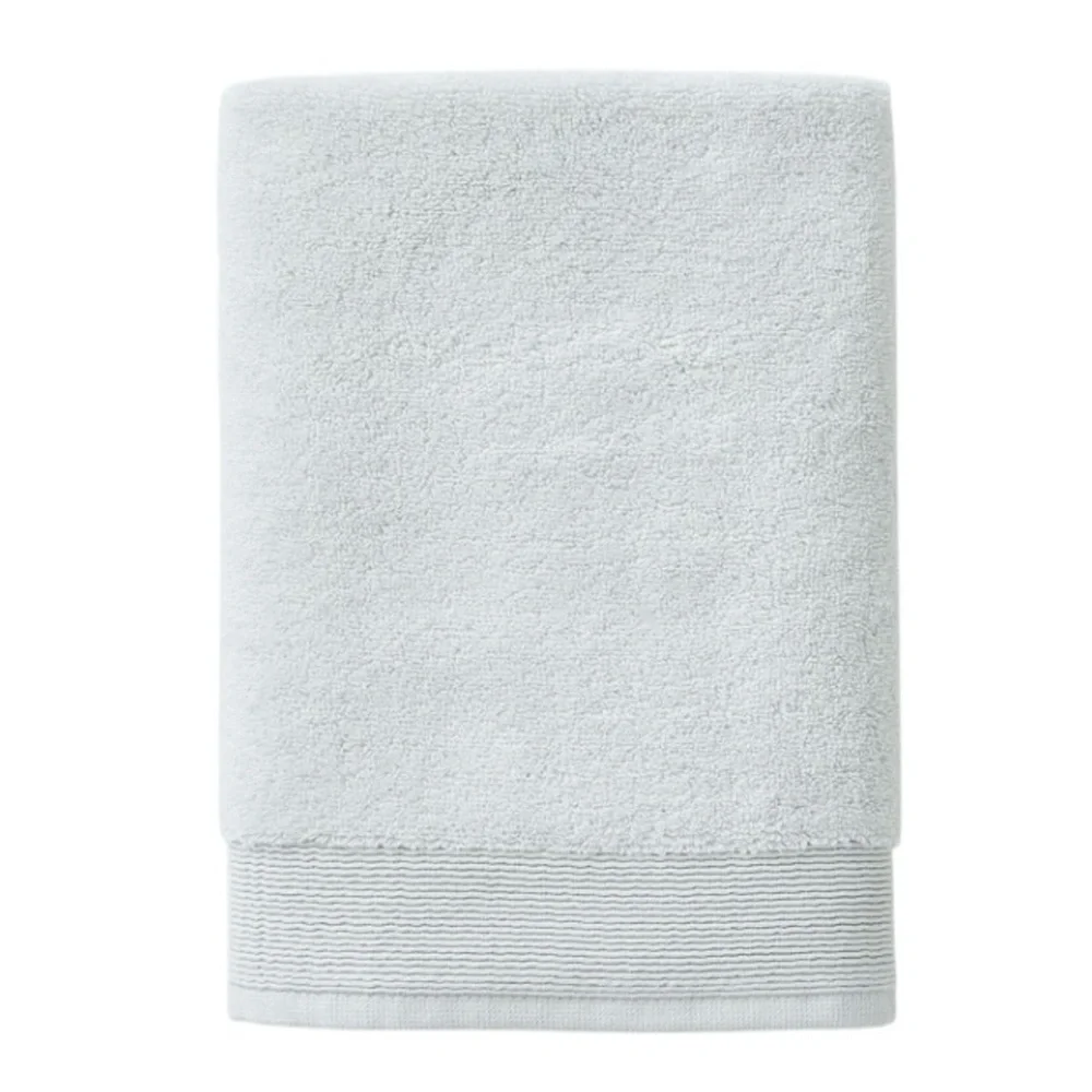 West Elm bundle hand towels LOT 2 organic ribbed fibrosoft green freshwater blue